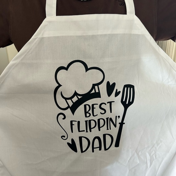 Best Flippin' Dad Apron- great for dad to wear when barbecuing for the family- - Picture 2 of 5